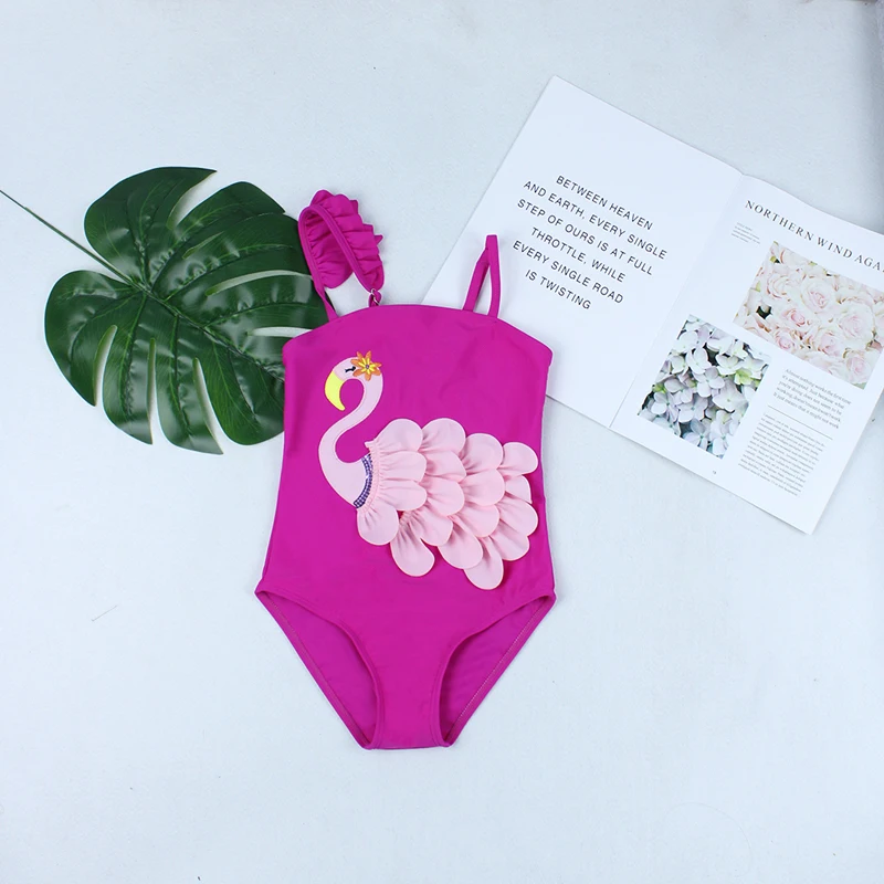 Rayseeda/милый детский слитный купальник, летний купальный костюм для пляжа, купальный костюм для девочек, одежда для купания для детей 3, 4, 5, 6, 7, 8 лет