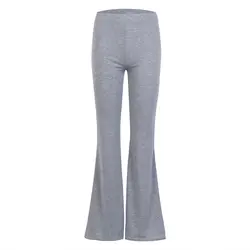 Женские хлопковые длинные брюки с высокой талией свободные стрейч мешковатые широкие брюки