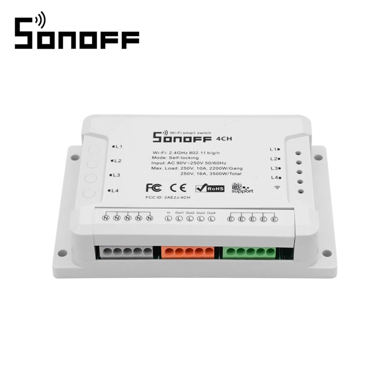 

2.4Ghz Smart Home WIFI Wireless Switch APP Remote Control AC 90V-250V 50/60Hz Din Rail Mounting Home Automation Module