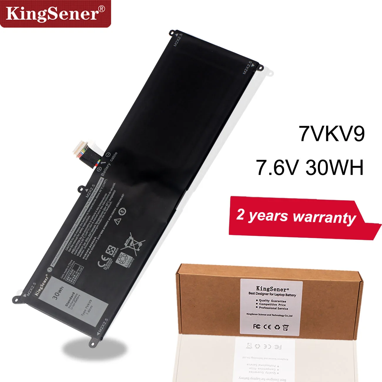 

Kingsener 7VKV9 9TV5X Laptop Battery For Dell Latitude 12 7000 7275 XPS 9250 9250-M785SG Series Tablet 7.6V 30WH
