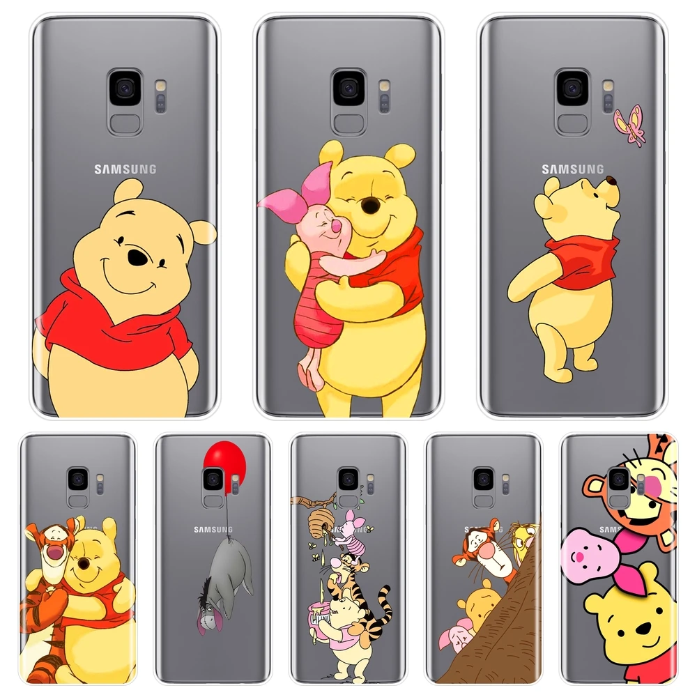 

Winnie Pooh Phone Case Silicone For Samsung Galaxy Note 9 8 5 4 Soft TPU Back Cover For Samsung Galaxy S5 S6 S7 Edge S8 S9 Plus