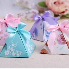 Заказное имя и Дата для вас треугольная коробка конфет подарки коробки для свадьбы/помолвки/дня рождения/события вечерние поставки