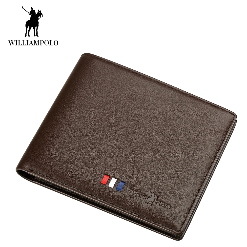 WilliamPOLO Soft Men Wallet Ultra Slim Credit Card Holder Genuine ...