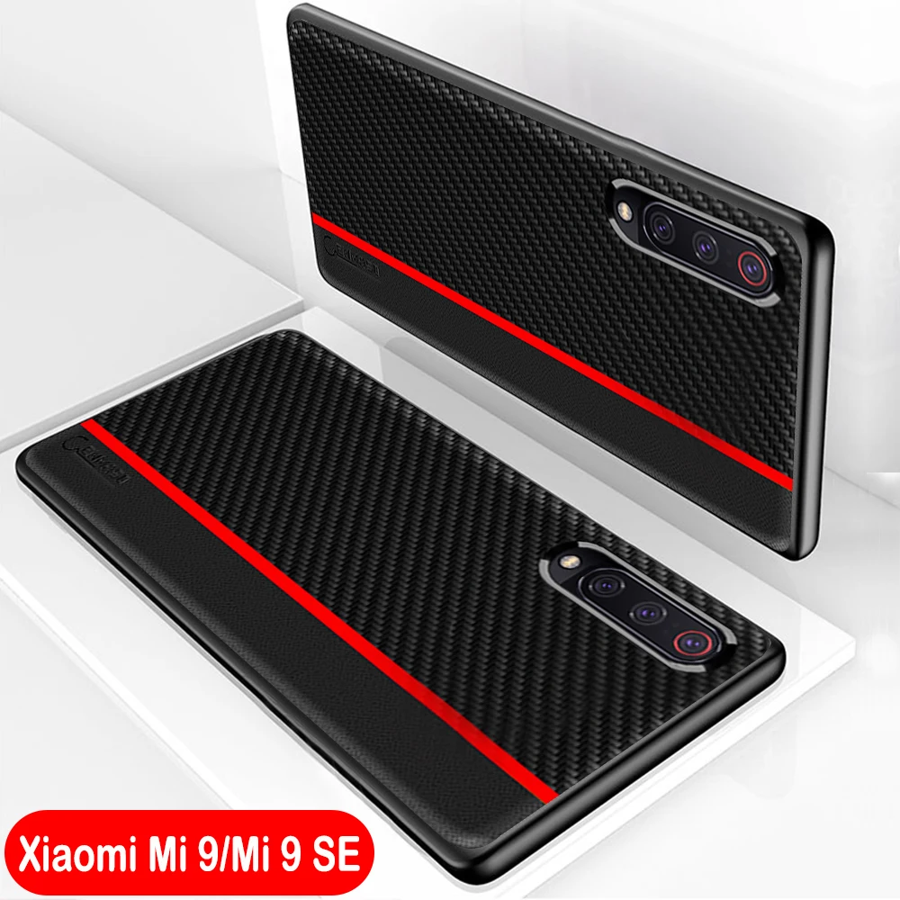 Xiaomi Mi 9 Case Original Carbon Fiber Leather Protection Cover for Xiaomi Mi 9 SE Mi 8 A2 Lite Pocophone F1 Redmi 6A 7A Case