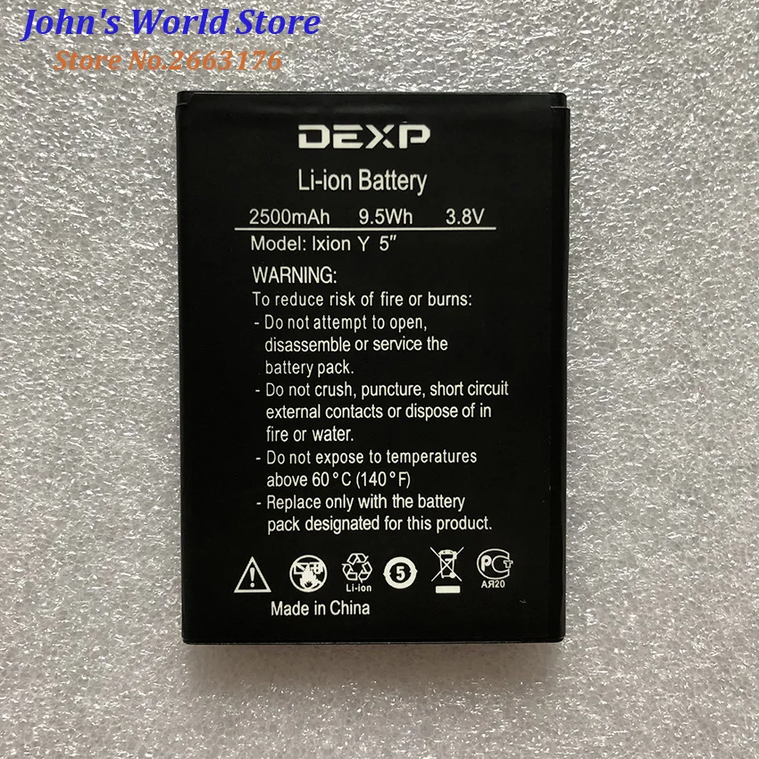

For DEXP IXION Y5 "Y 5 2500mah BL-5N-I Mobile Phone Li-ion Battery Replacement