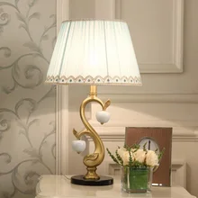 Современный стиль, все медные настольные лампы, традиционный керамический декоративный светильник, для гостиной, спальни, прикроватной тумбы, для кабинета, светодиодный, настольная лампа