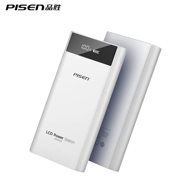 Новый PISEN двойной жк-usb зарядное устройство 20000 мАч внешняя батарея 18650 портативный быстро зарядное устройство Powerbank для iPhone для смартфонов
