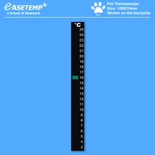 10 шт./лот термометр для питомца для собак, кошек, птиц, рептилий и амфибий, 3-25 градусов