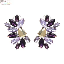 JUJIA, 2 цвета, ювелирные изделия, опт, тренд, модные женские серьги, кристалл, Ретро стиль, массивные серьги для женщин