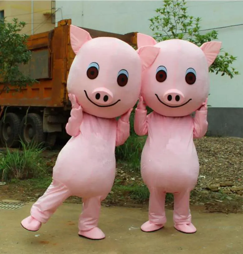

Pink Pig Mascot Costume Suits Cosplay Party Game Dress Outfit Clothing Advertising Carnival Halloween Xmas Easter Festival Adult