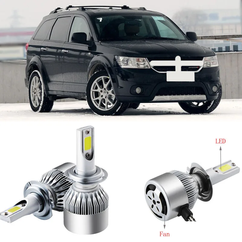 2pcs 9005/HB3 6500K Single Beam LED Headlights Fog Lamp Bulbs For Dodge