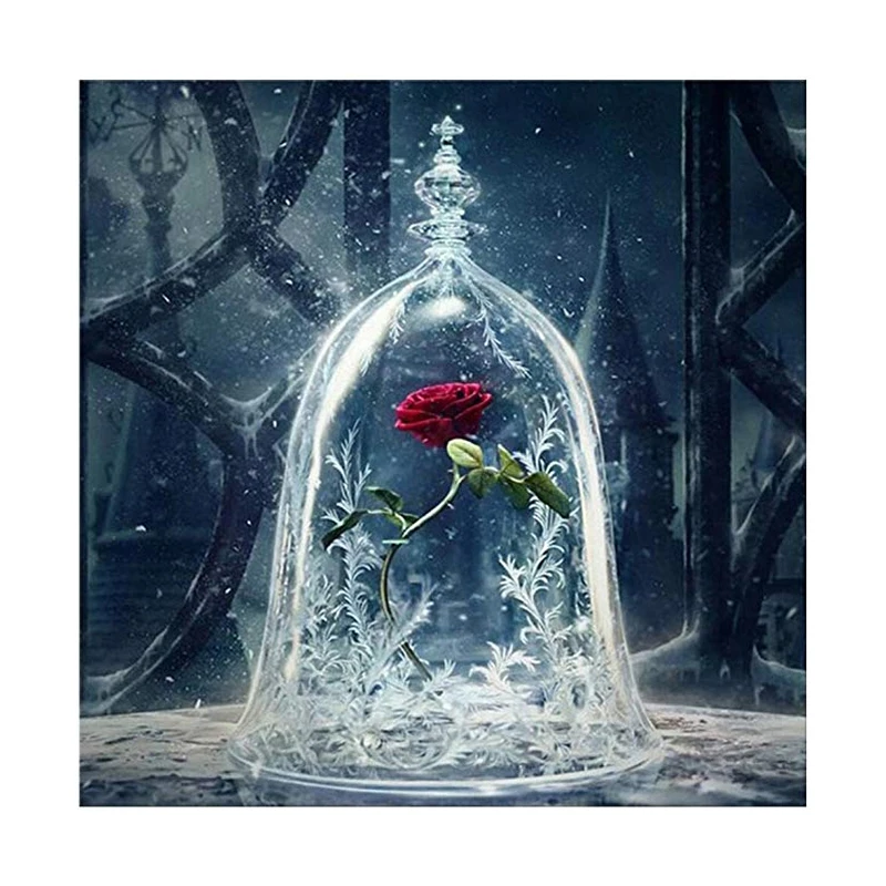 

5D DIY Diamond Painting Rose flower Eternal Cross Stitch Round drill Diamond Embroidery Home Decor Gift