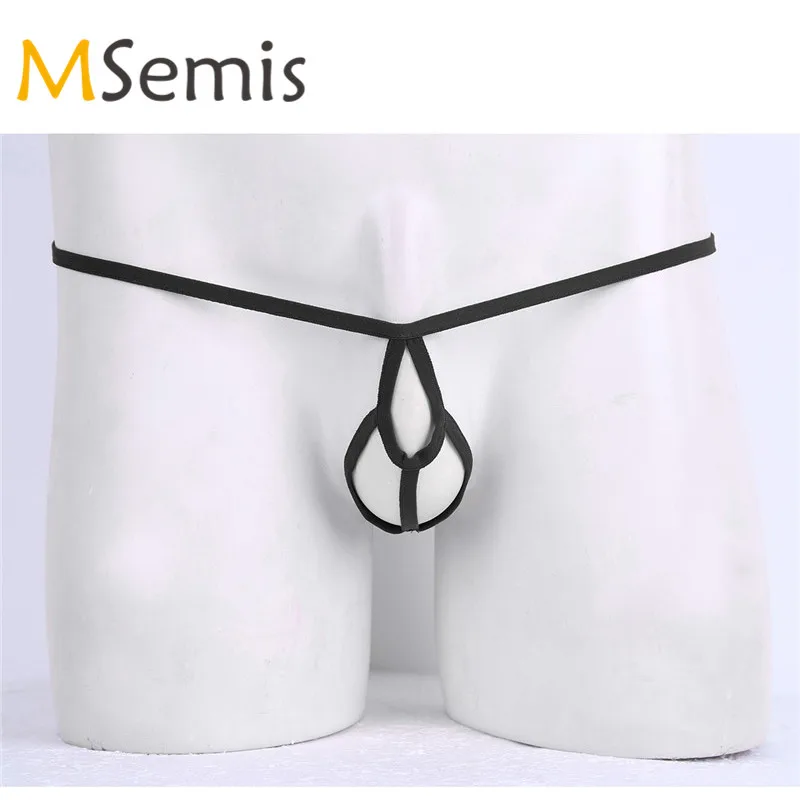 Сексуальное мужское нижнее белье MSemis Трусики бикини с открытой промежностью