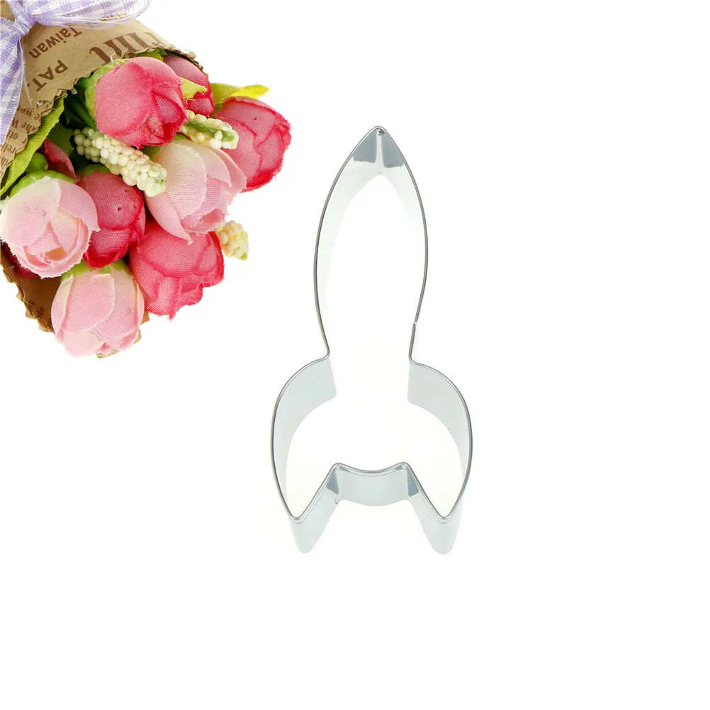 

1pc Rocket Cookie Cutter Stainless Steel Biscuit Baking Tools Mold 4.2*9*2.5cm