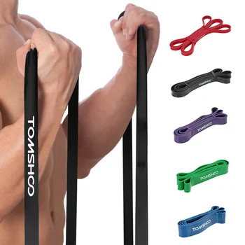 

TOMSHOO 208cm Workout Loop Band Pull Up Assist Band Stretch Resistance Band Powerlifting Bodybulding Yoga Exercise Fitness