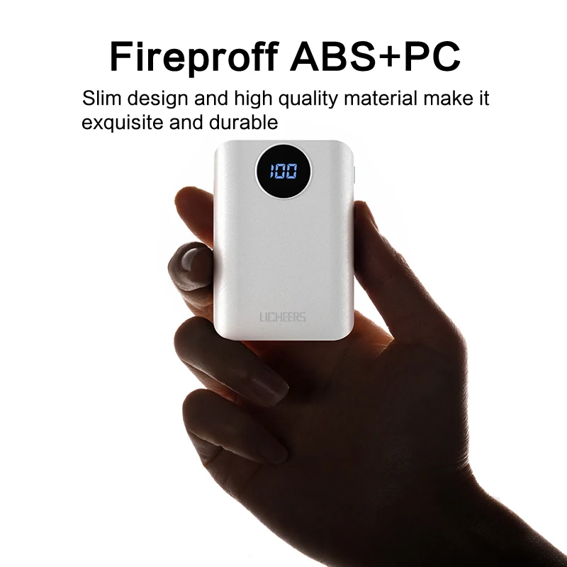 LINGCHEN Mini Power Bank 10000mA Powerbank For iPhone For Xiaomi Portable External Battery For Samsung Huawei Dual Usb Charger