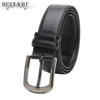 

Best YBT Men belt high quality Imitation leather Alloy pin buckle belt fashion simple Business affairs Men casual belt