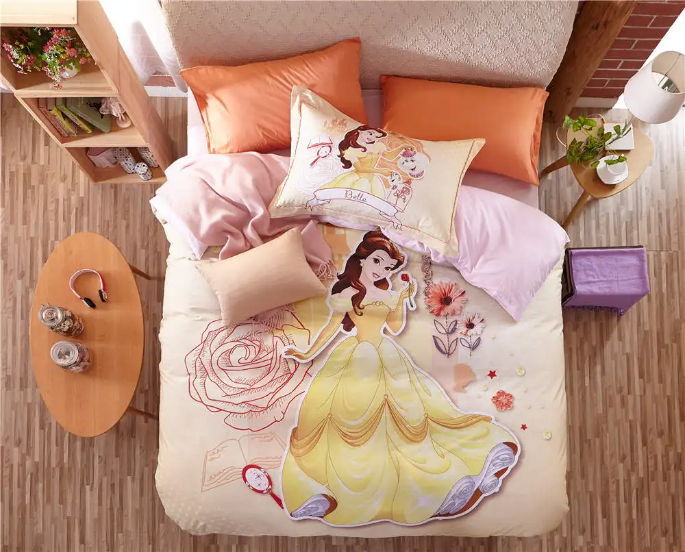 

Beauty and the Beast Belle 3D Printed Bedding Sets for Girls Bedroom Decor Cotton Bedspreads Duvet Covers Twin Full Queen Size