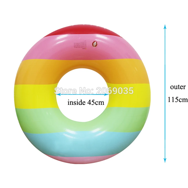 Тропическим принтом трубки Float 115 см гигантский Радуга поездки надувной бассейн кольцо Starry Eyed бассейн Водный вечерние игрушка HA007