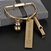 Creative Portable Brass Keychain Portable Unique DIY Craft Tools Whistle Ruler Key Ring Pendant Jewelry Keychain Accessories ► Photo 3/6