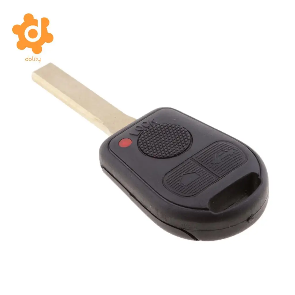 Car Remote Key Fob Case Cover and HU92 Uncut Blank Blade for BMW E38 E39 E46