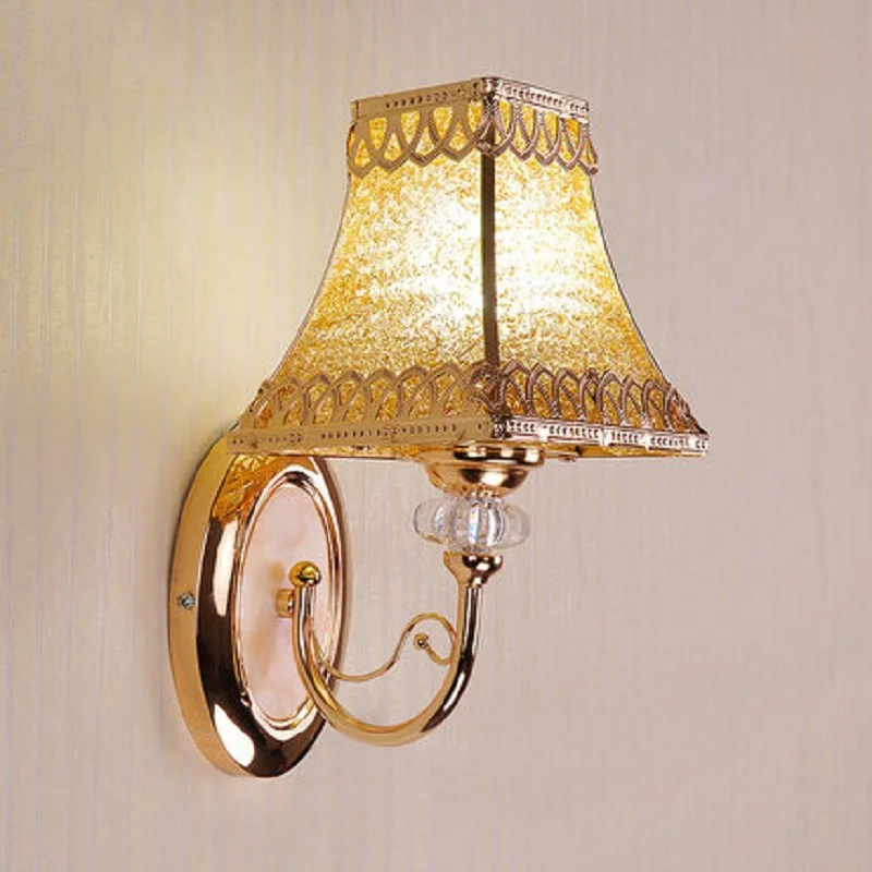 

Indoor LED Single Head Wall Lamps Iron Base Resin Shade Luminary For Bedroom Bedside Living Study Room Home Decoration Lighting