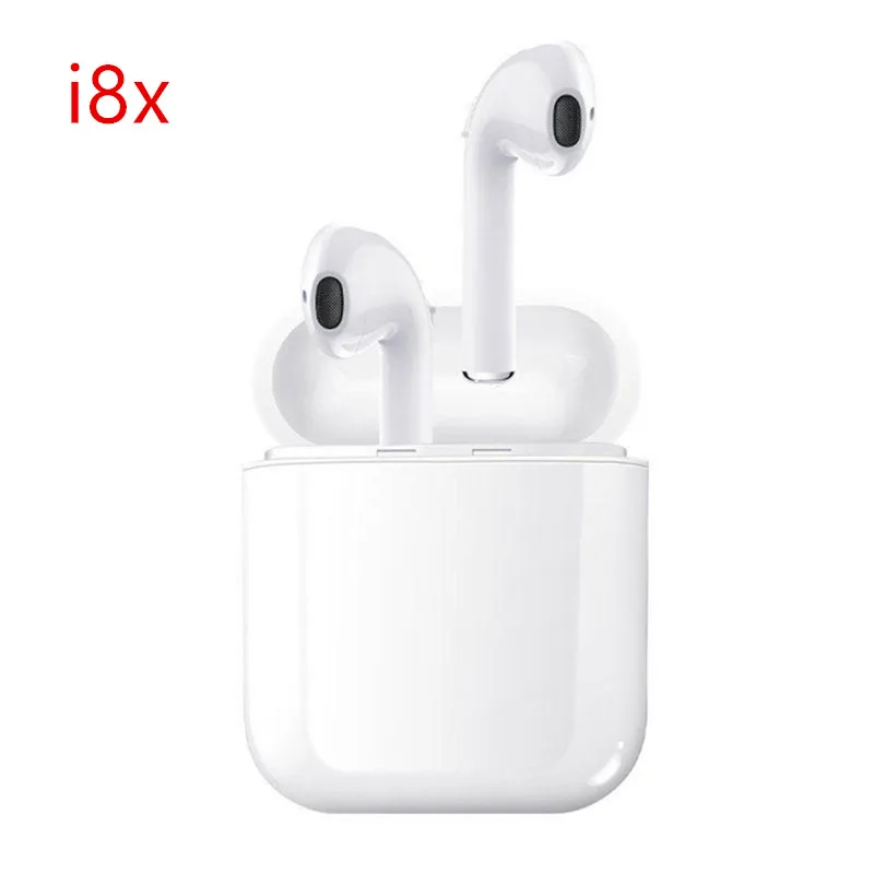 Goede Mini Bluetooth Oortelefoon I8x TWS Draadloze Sport Headsets Oordopjes in Ear Oortelefoon Hoofdtelefoon Met Opladen Doos Voor Iphone 6 7 8 X