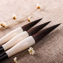 3 шт. китайской каллиграфии кисти фиолетовый кролик волос кисть pen set для художника живописи каллиграфия товары для рукоделия