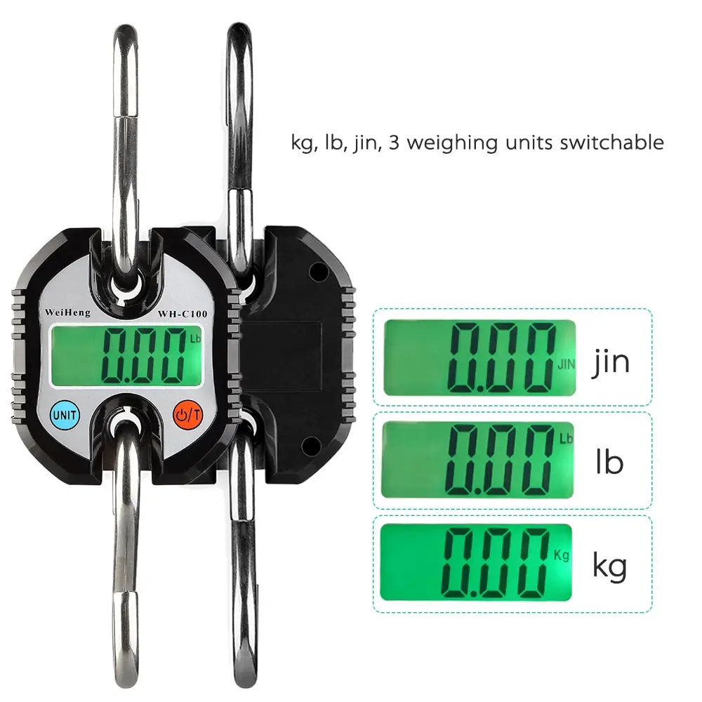 Mini Portable Electronic Scale Digital Scale Fish Scale with Zero TrackingTare Function 150kg Double-range Scale