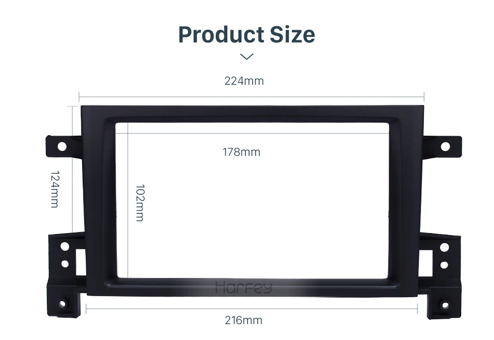 Harfey 2Din стерео радио фасции 173*98 мм панель Рамка для 2005 2006- Suzuki Grand Vitara gps Авторадио приборной панели монтажный комплект