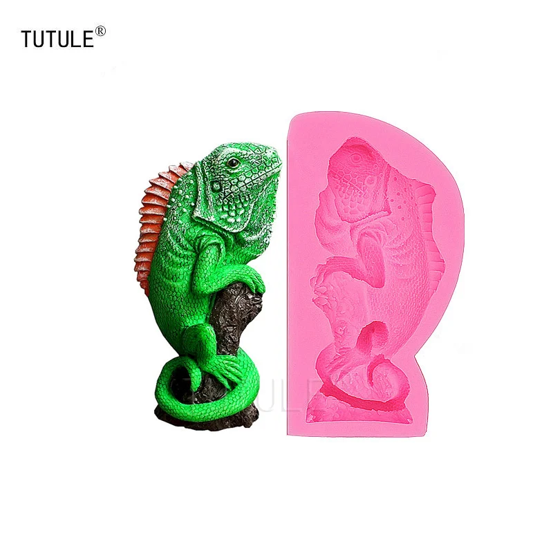 Гаджеты большая форма для ящерицы мини еды/силиконовая Iguana тортов сахарная