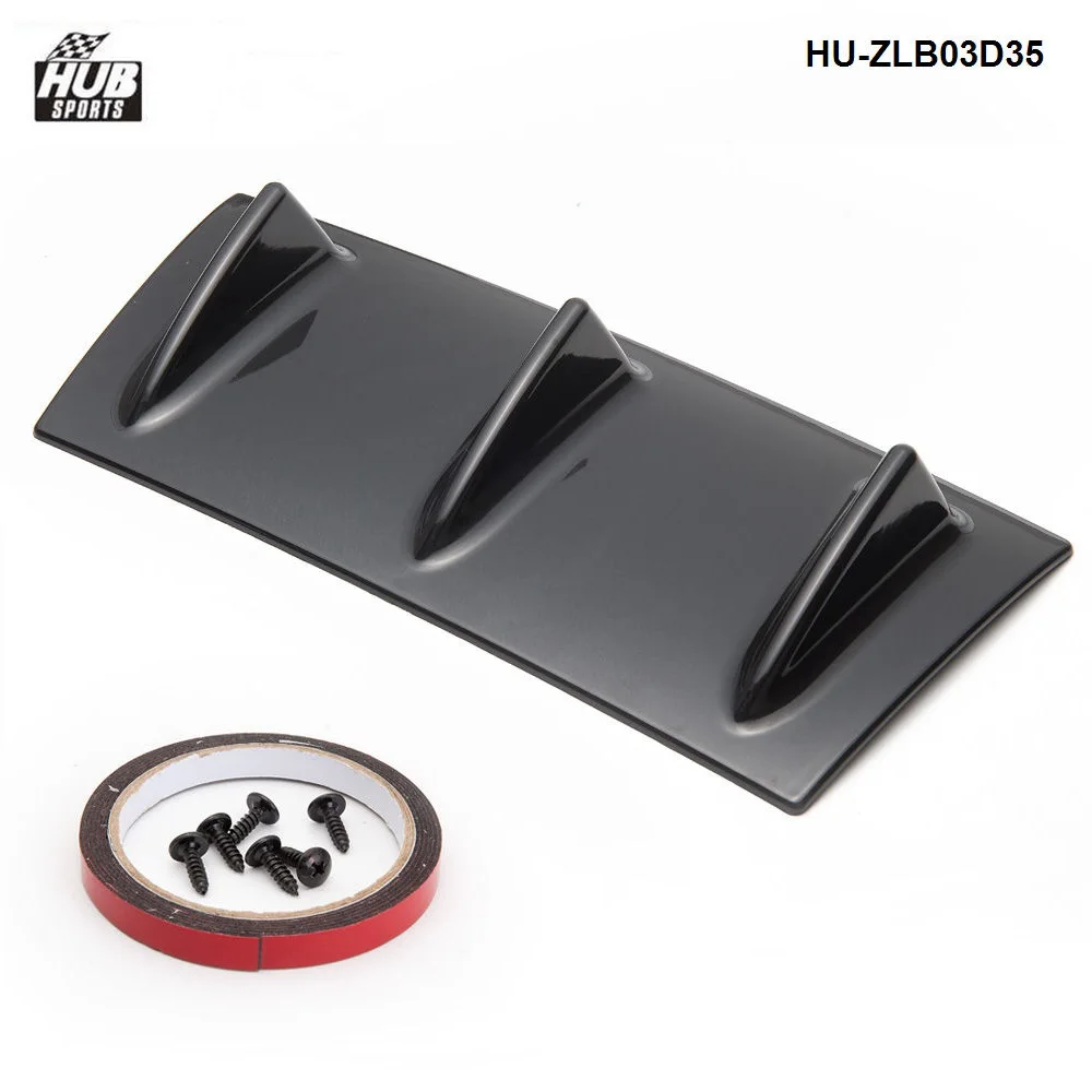 Fit RAM Bolt On Carbon Fiber Texture Matte Finish ABS Rear Bumper Diffuser