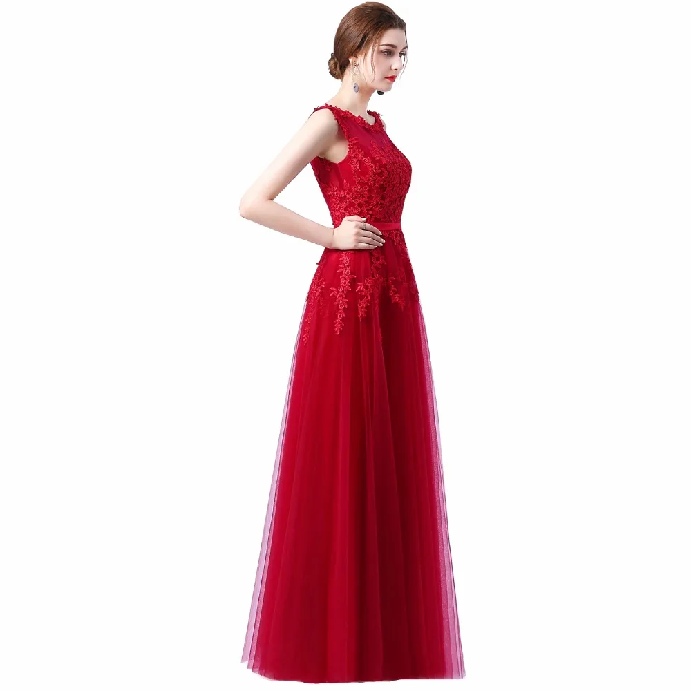 Robe De Soiree Новое милое Розовое Кружевное длинное вечернее платье для невесты без рукавов прозрачное банкетное сексуальное платье для выпускного вечера