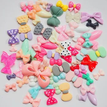 

40/60/100 Pcs Slime Charms Candy Sweet Bowtie Resin Flatback Slime Accessories Beads Making Supplies For DIY Scrapbooking Crafts