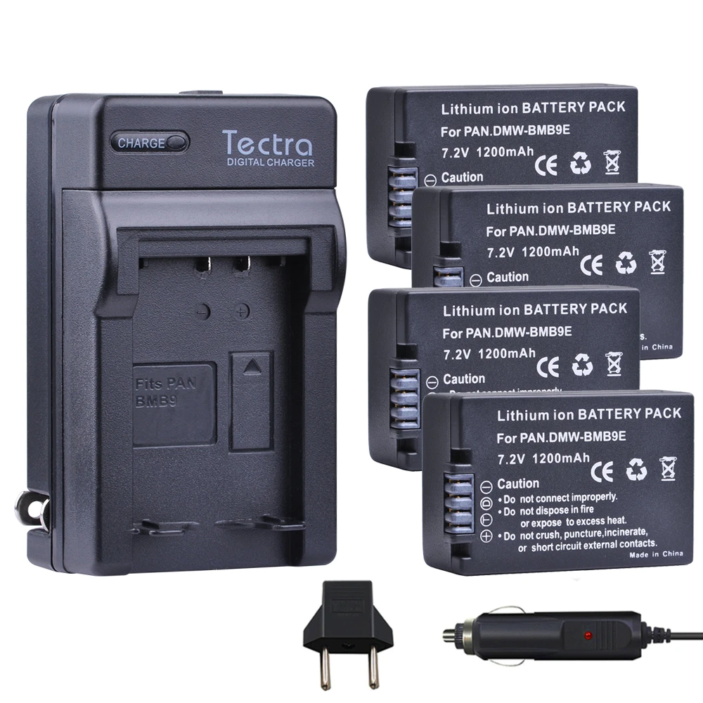 Tectra 4Pcs DMW BMB9 DMW BMB9E DMW BMB9PP Bateria + Digital Charger for  Panasonic Lumix DMC FZ40K FZ45K FZ47K FZ48K FZ60 FZ70|Digital Batteries| -  AliExpress