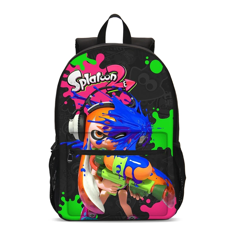 Школьный рюкзак для мальчиков с мультипликационным принтом Mochila Splatoon 2 высокое