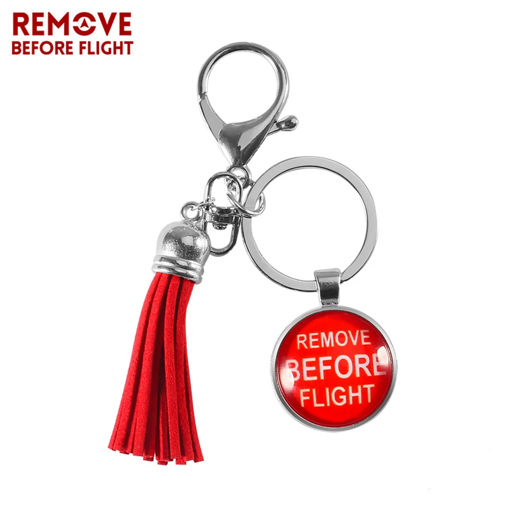 TASSLE KEYCHAIN remove before flight KEYring
