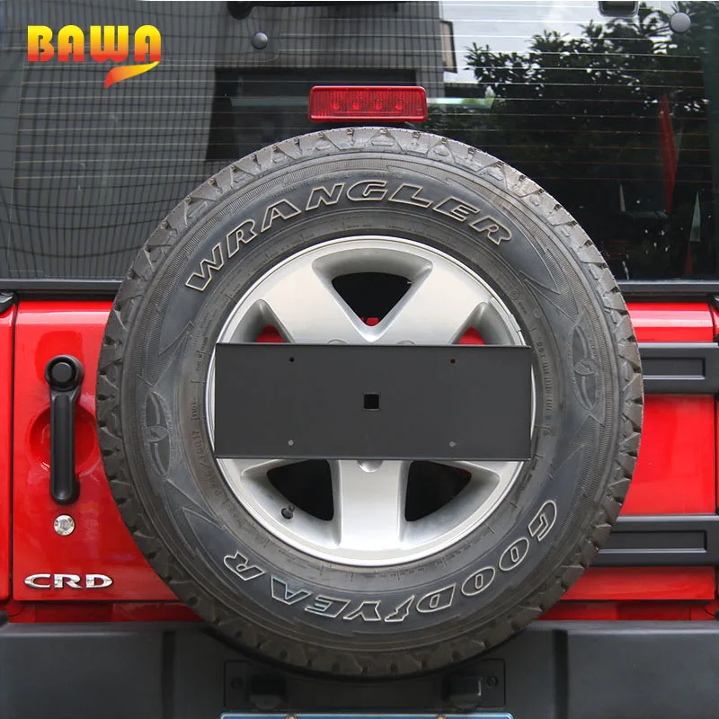 BAWA License Plate Frame for Jeep Wrangler JK 2007-2017 Metal Car Rear Spare Tire Bracket Holder | Автомобили и мотоциклы