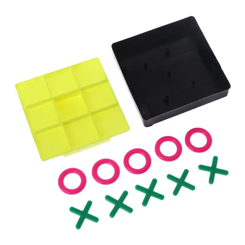 Plastic O X Tic Tac Toe Chess Piece Toys Set Kids Brain Teaser Baby Early Educational Intelligence Development Exercising Tool 2