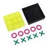 Plastic O X Tic Tac Toe Chess Piece Toys Set Kids Brain Teaser Baby Early Educational Intelligence Development Exercising Tool 2