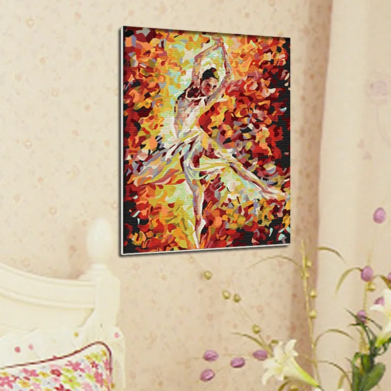 Framed canvas painting diy digital oil painting by numbers coloring by