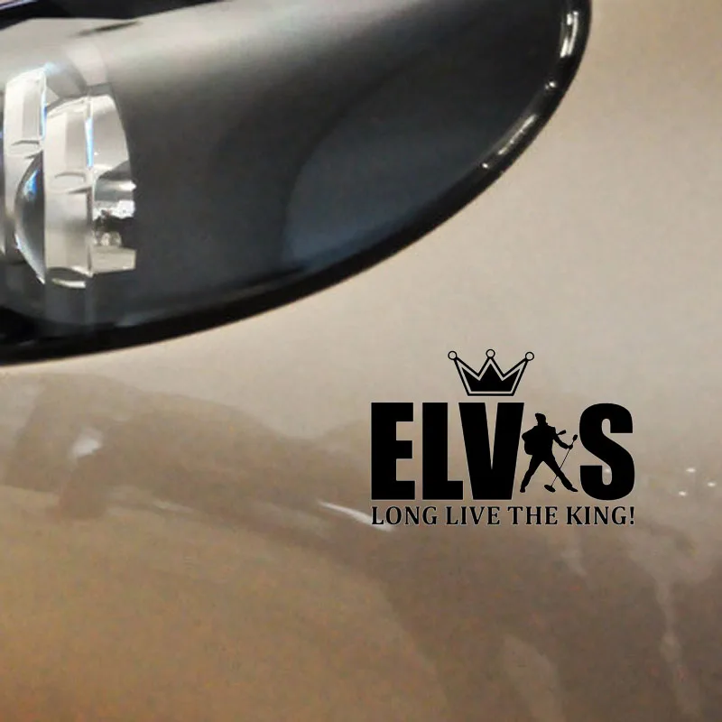 YJZT 15 см* 10 см Элвиса Пресли LONG LIVE THE KING виниловая наклейка автомобиля стикеры черный/серебристый C3-0006