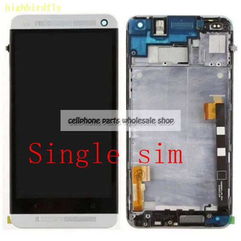 

Highbirdfly For Htc One M7 802D 802W Lcd Screen display WIth Touch Glass DIgitizer+Frame Assembly SIngle or dual sim Replacement