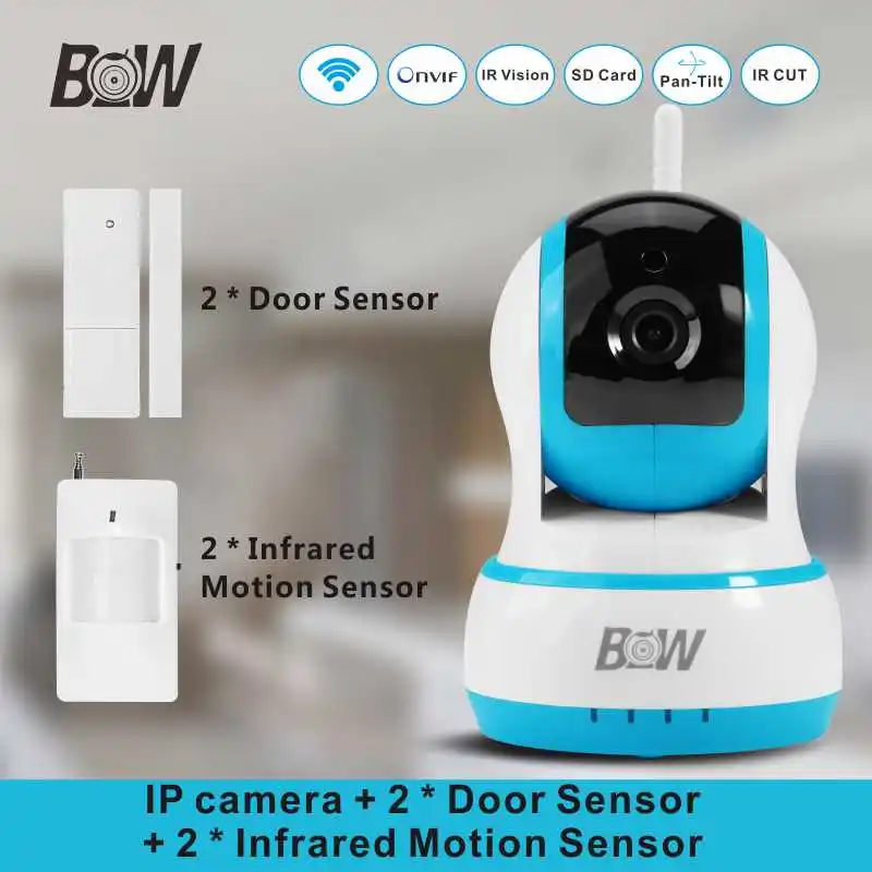 Infrared Security Camera Wireless +2 Door Sensor 2 Infrared Motion