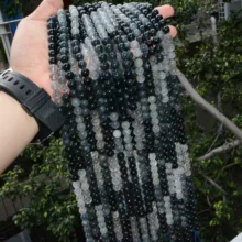 Натуральные Простые качественные синие рутиловые кварцевые Свободные Круглые бусины 6 мм, 8 мм, 10 мм