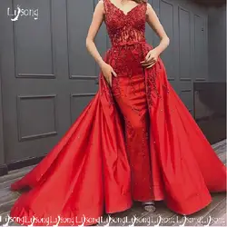 Сказочный Красный Бисер Дубай Ближний Восток вечерние наряд для официальных торжеств макси платья изготовление на заказ, платья леди
