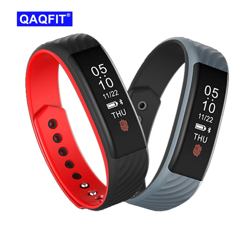 QAQFIT Smart Bracelet W810 Pedometer Band Heart Rate Monitor Sports Tracking Touch Smart band for iPhone Android iOS Smartphone