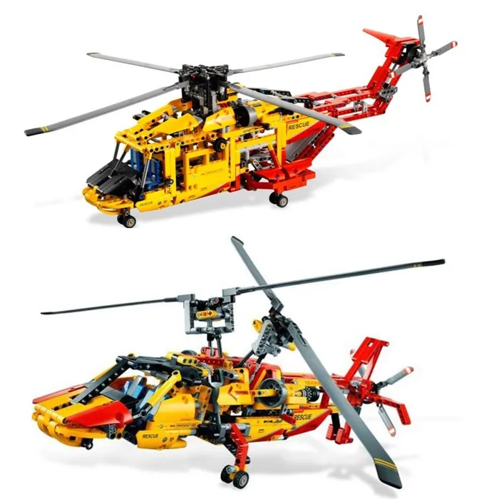 New City Rescue helicopter Deformable fit legoings technic city plane model building blocks bricks diy Toy gift boys kids