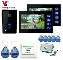 YobangSecurity Touch Key 7″Inch Video Door Phone Doorbell Intercom Entry System With RFID Keyfobs,Electronic Lock,Exit Switch