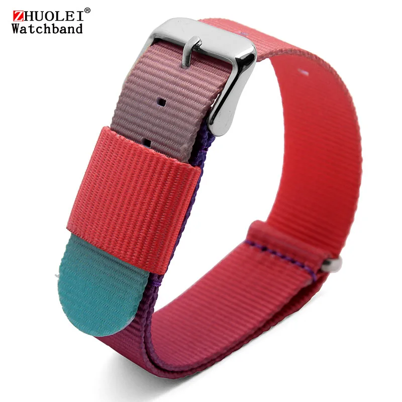 

New arrive 18mm 20mm nylon watchband colorful canvas Bracelet for women fashion dw watches straps